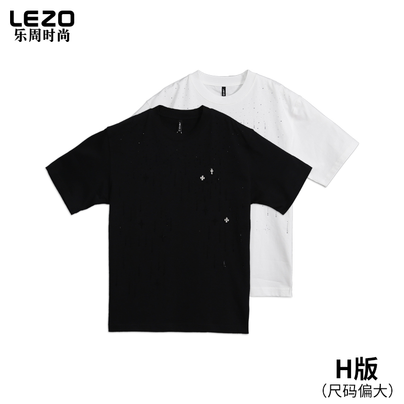 LEZO乐周时尚男装短袖圆领T恤L25234203
