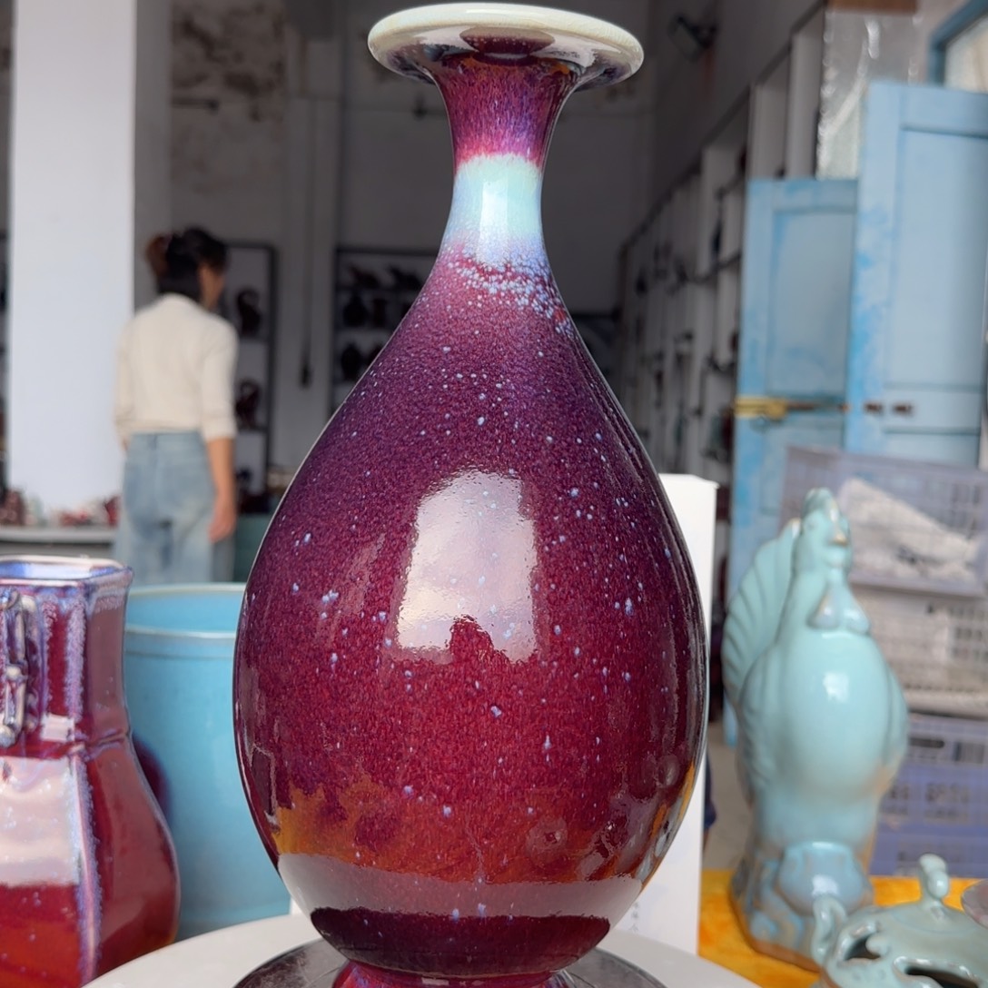 摆件陶郑家钧窑摆件