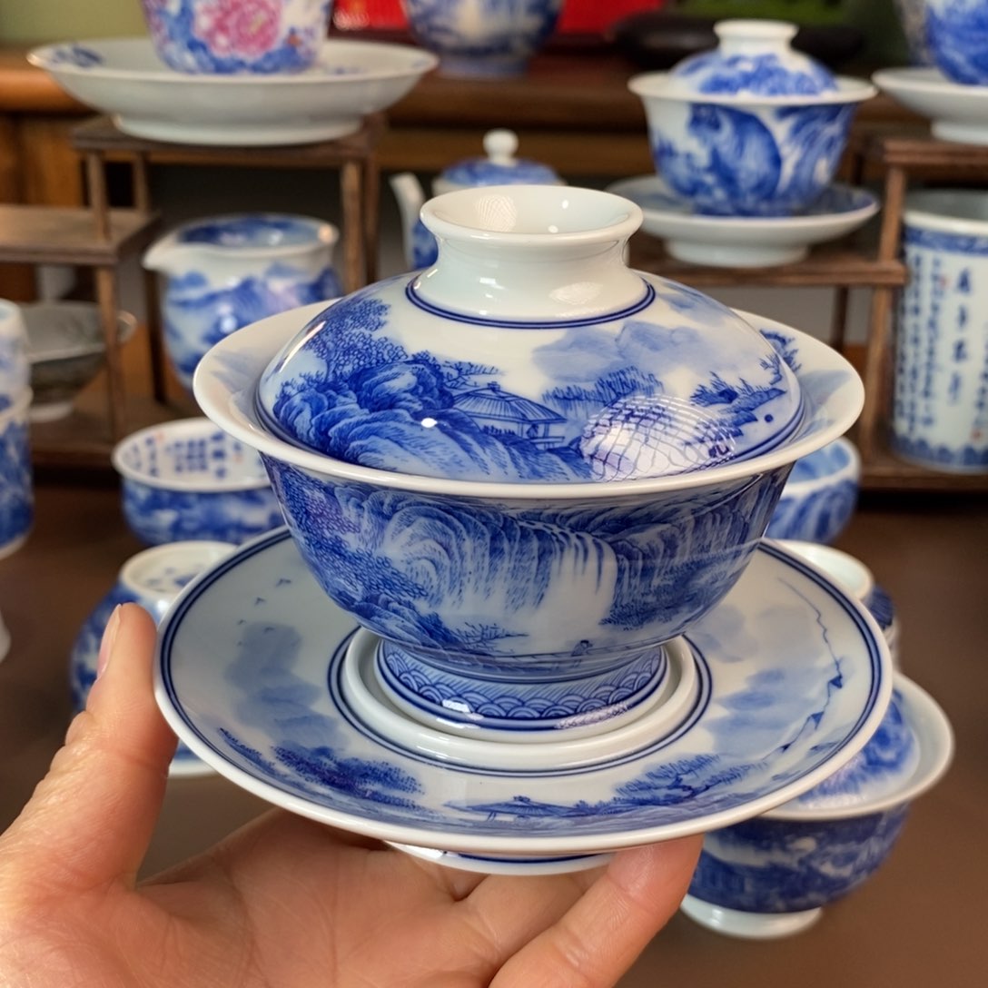 鸵**宝景德镇陶瓷手工手绘