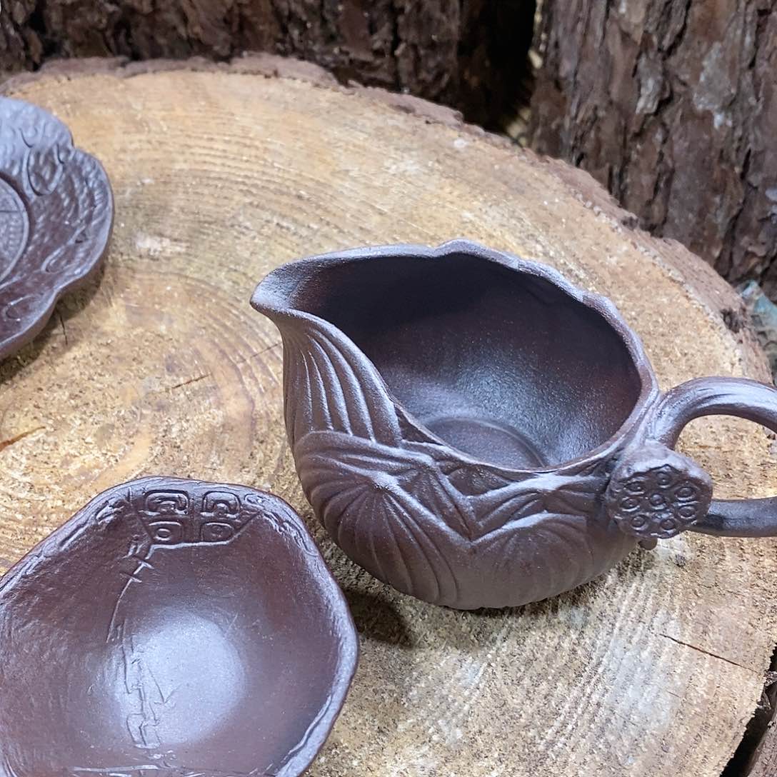 粗陶岩矿志野茶器