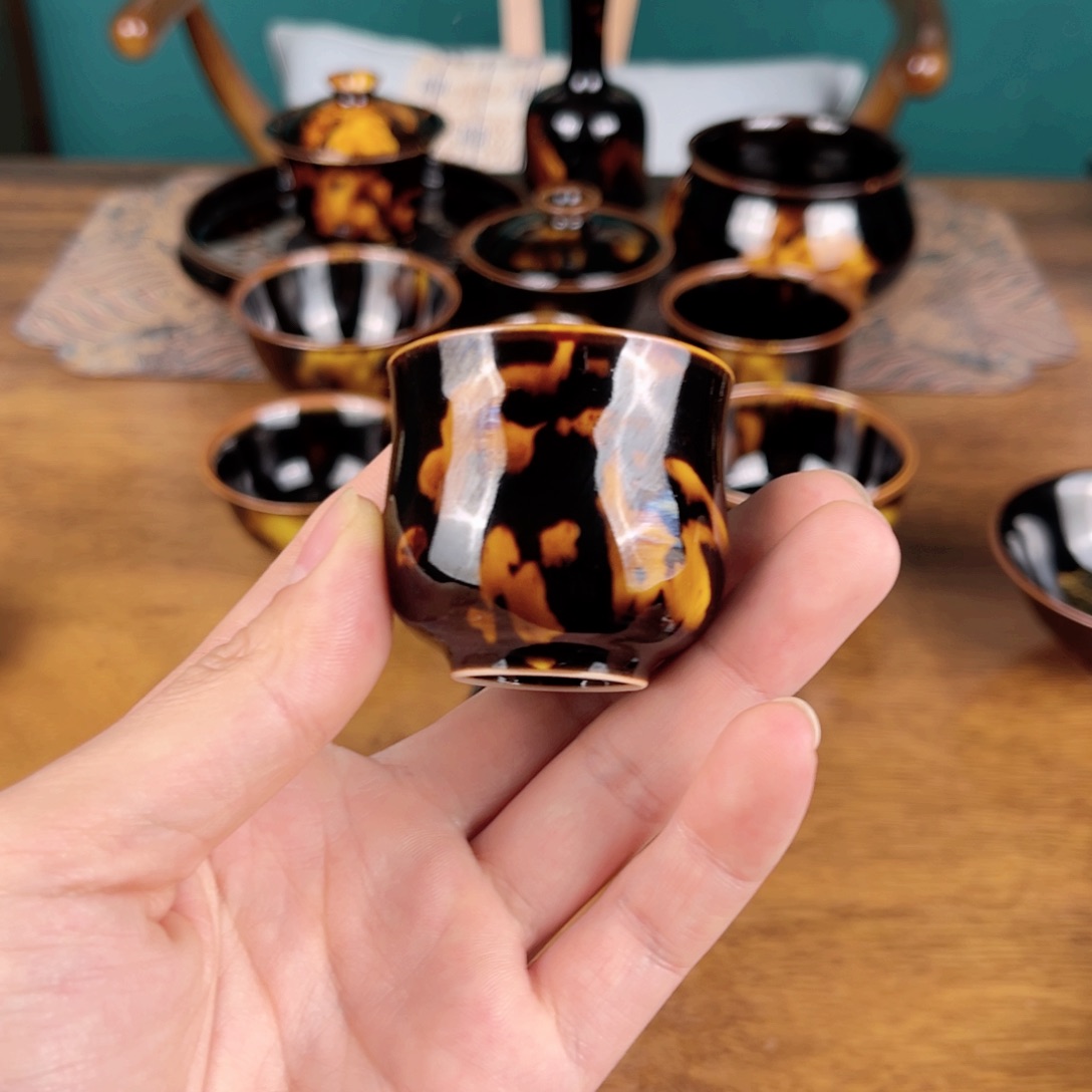 杯玳瑁釉小炉式杯