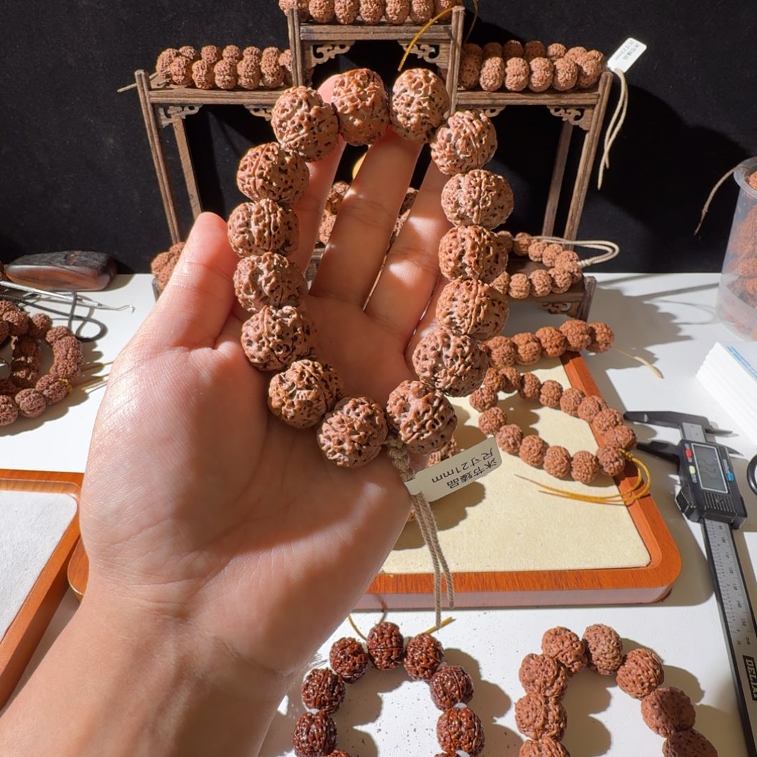 手串金刚菩提21尺寸红皮梅花