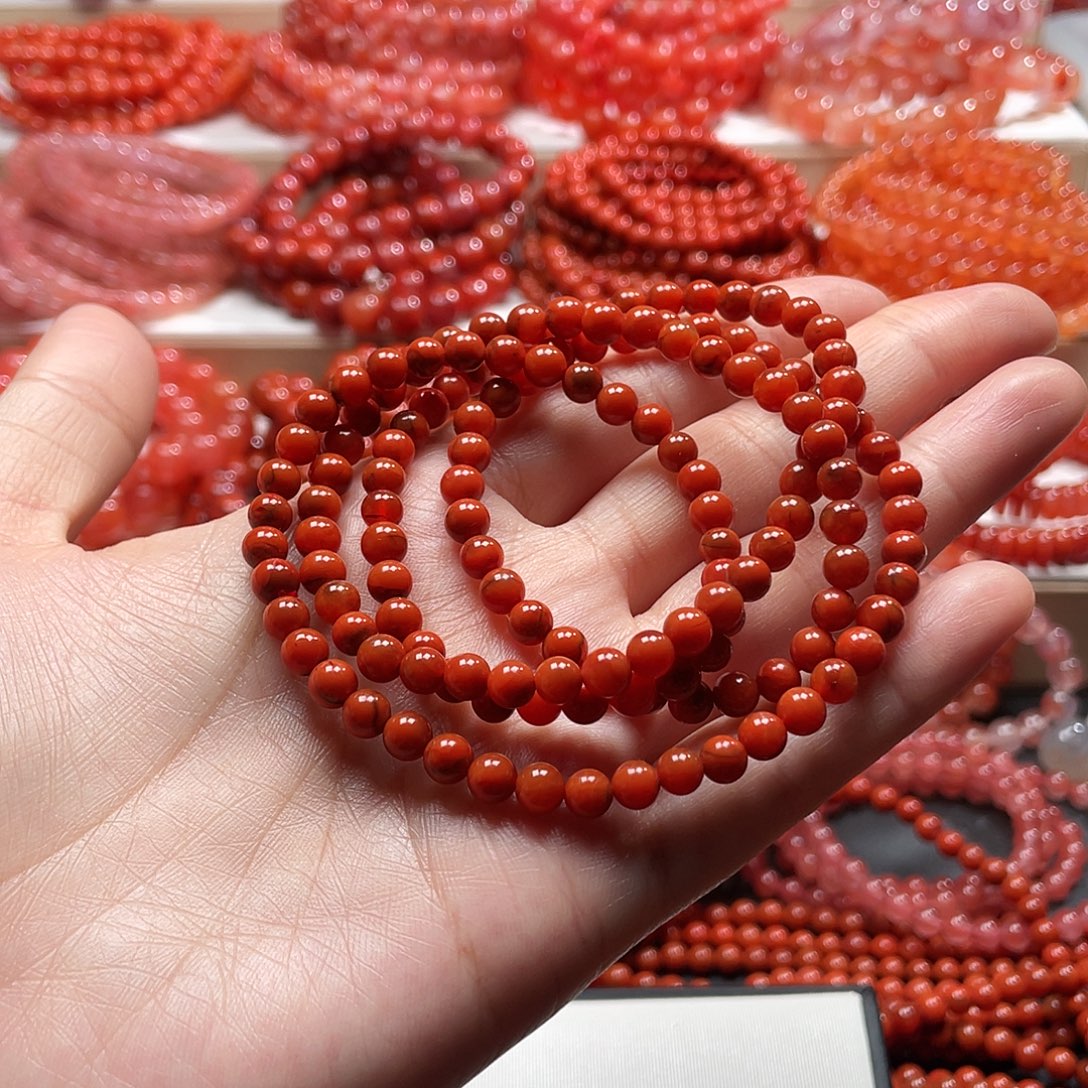 南红玛瑙未镶嵌手链5➕