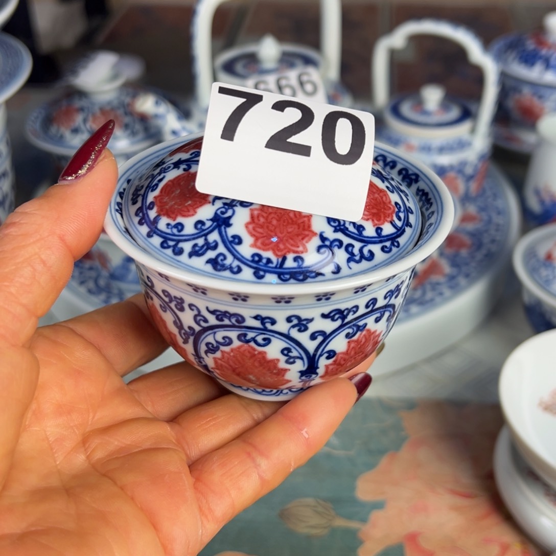 杯棒*糖青花釉里红原矿