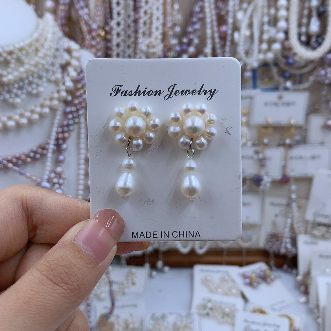 项链银S925镀金镶嵌淡水珍珠