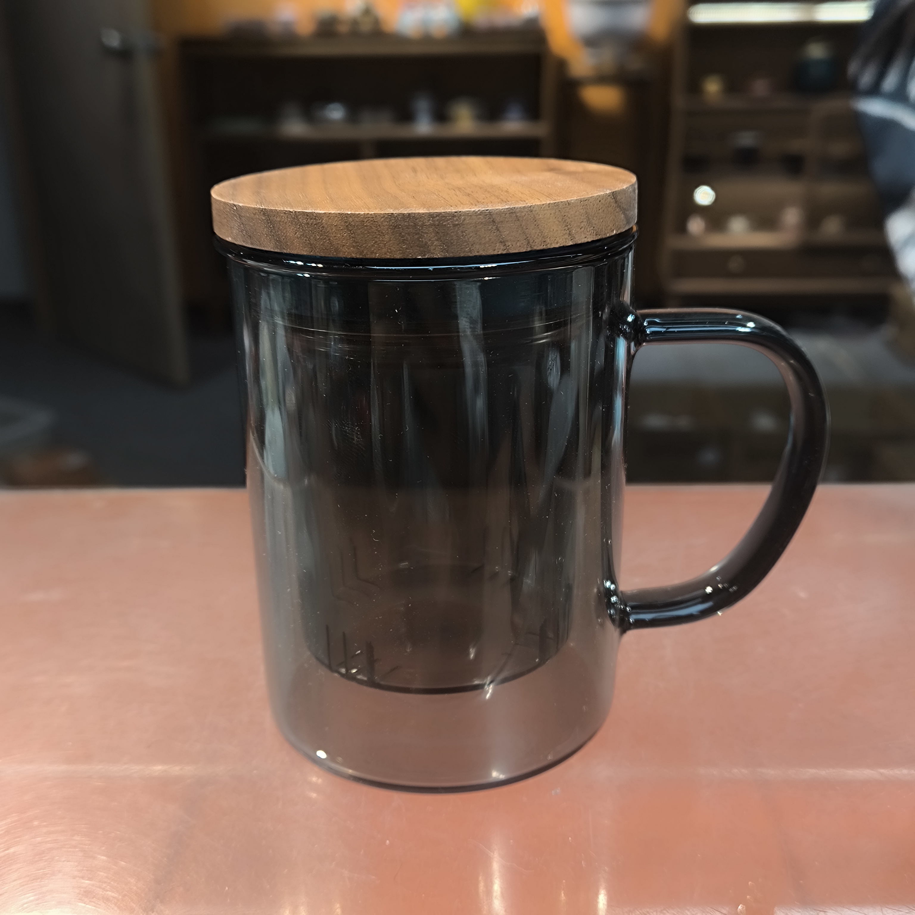 沐雨茶具 官昀木盖办公杯带分茶过滤器-3126（直播专享）