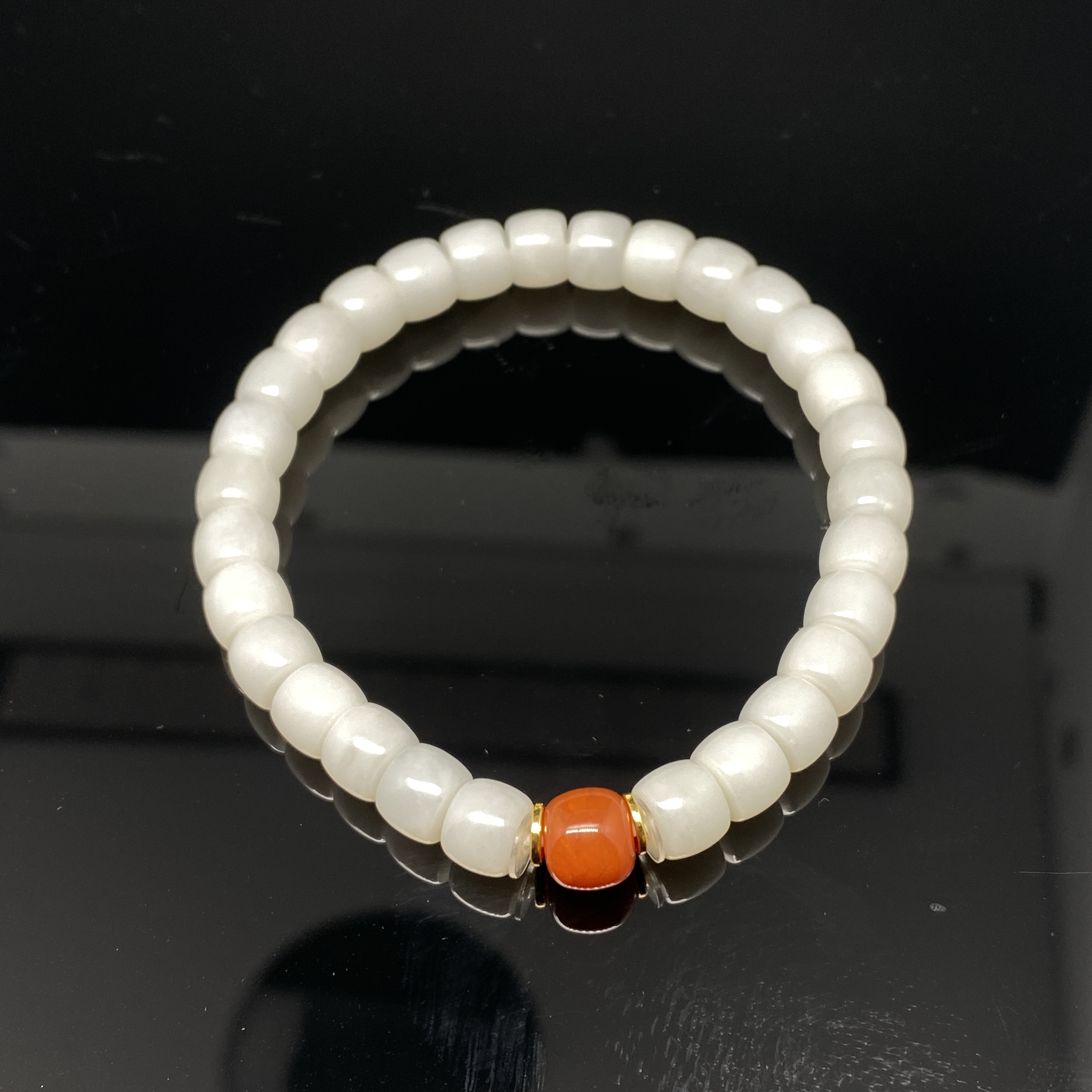 B1207GMD455（多样性发其一）和田玉手串