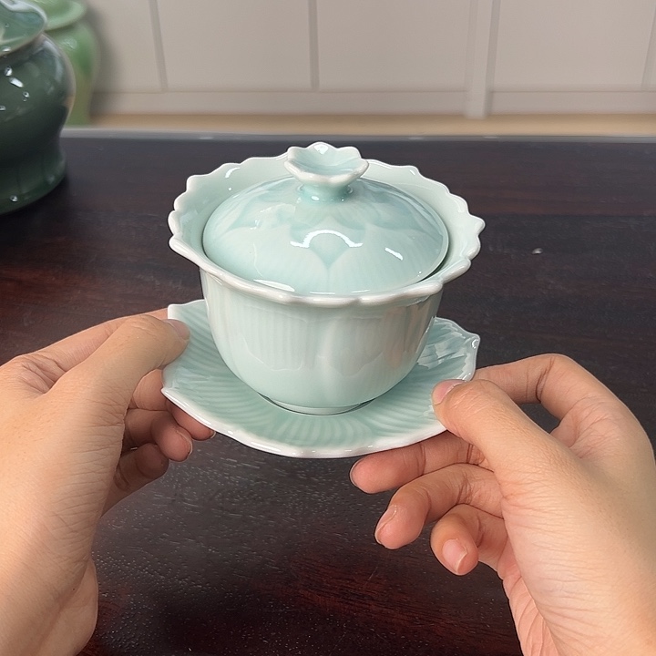 龙泉云间青瓷小米茶器