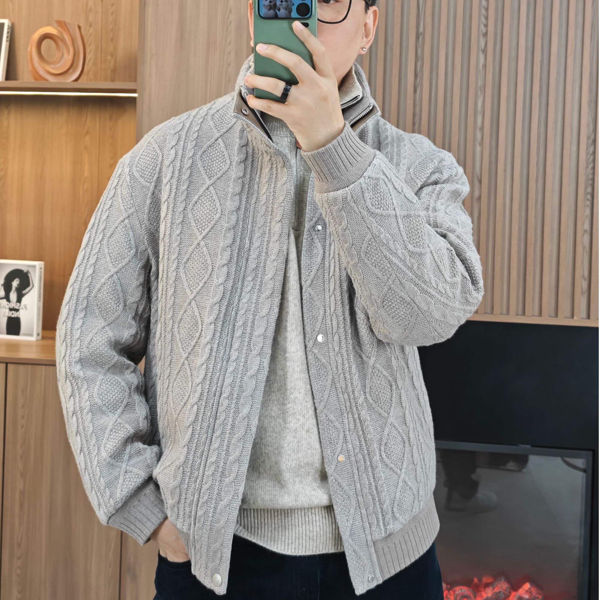 25FW立领男加厚常规款拼接羽绒服CD8001