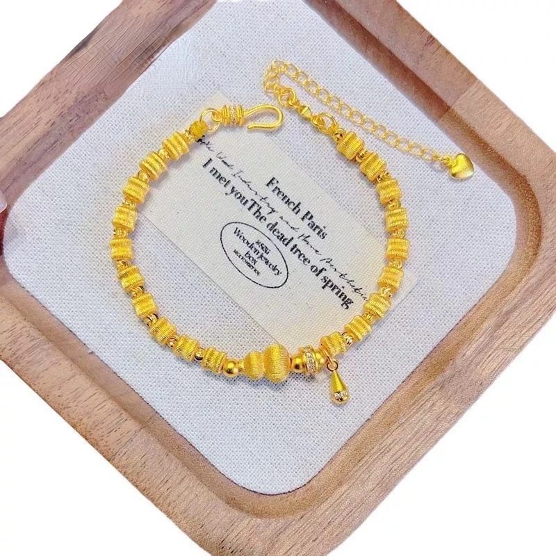 铜合金锆石手链 铜合金路路通葫芦桃心手链气质轻奢