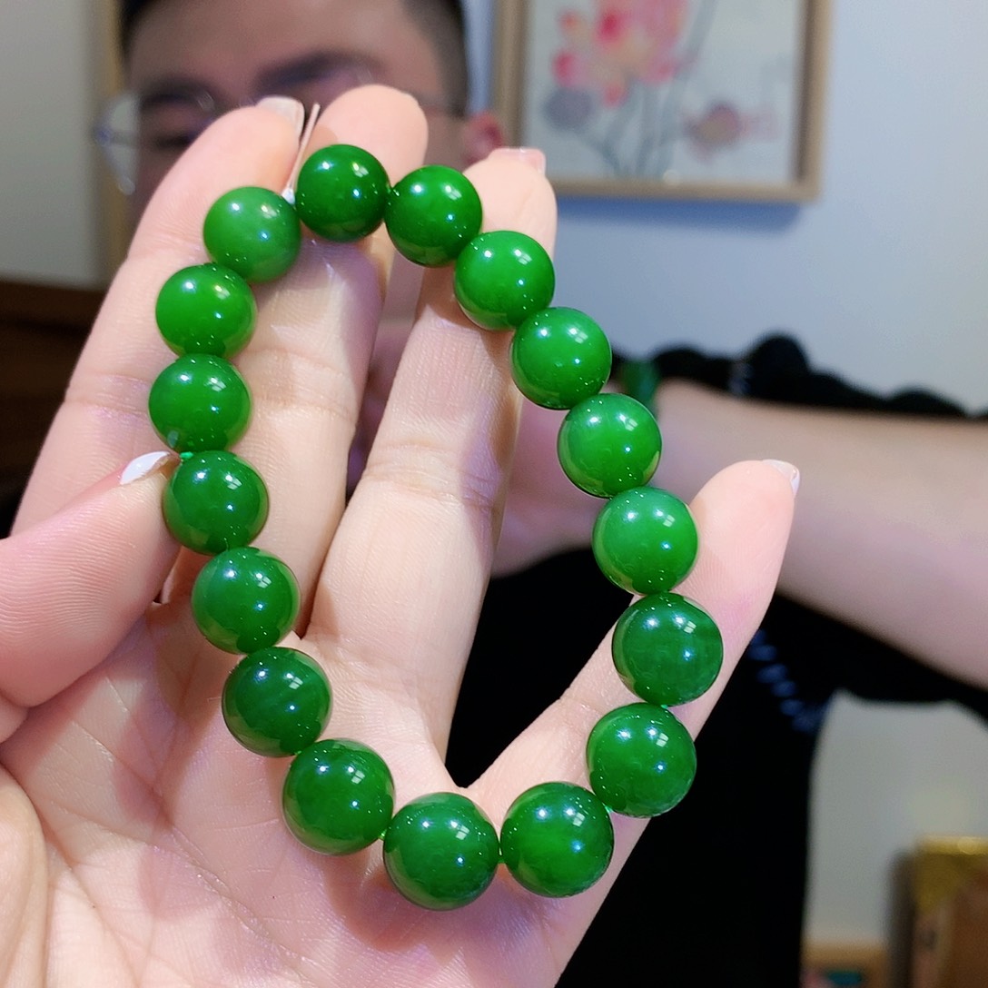 和田玉（碧玉）手链未镶嵌