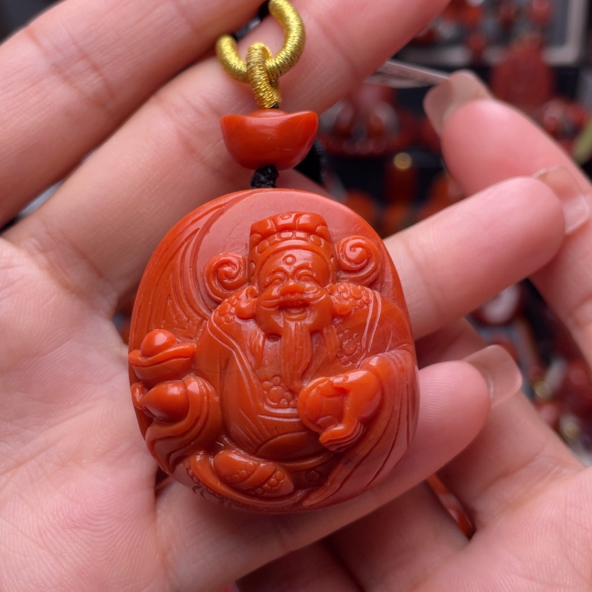 【闪购商品】南红玛瑙财神爷未镶嵌S****k