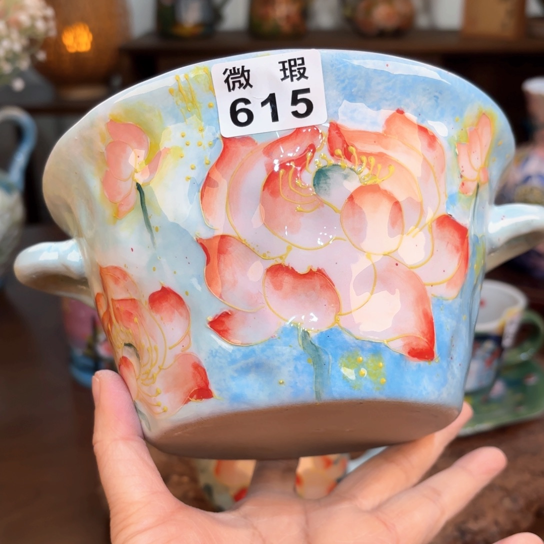 景德镇手绘高温釉下彩陶瓷茶具
