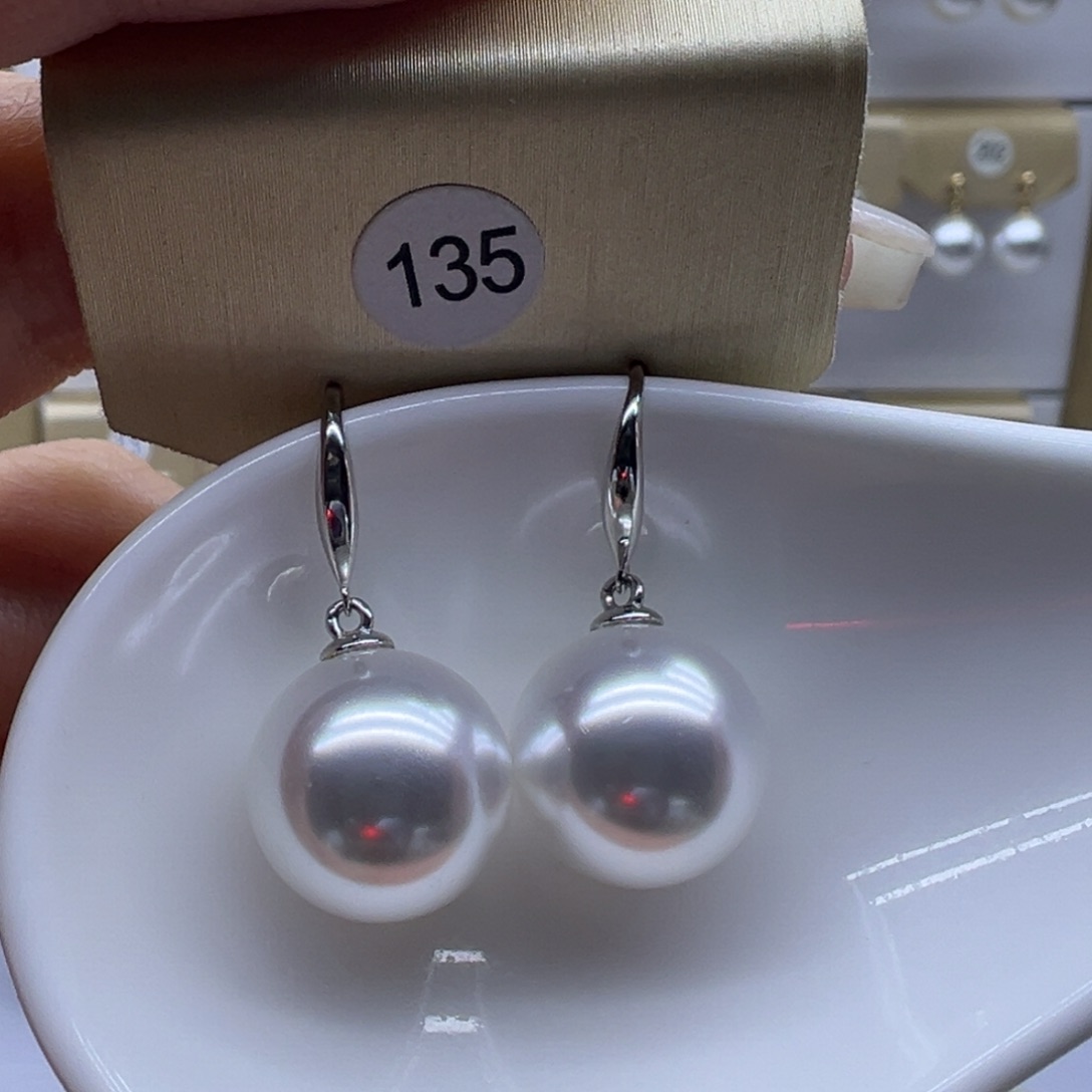 淡水珍珠耳饰银S925镶嵌