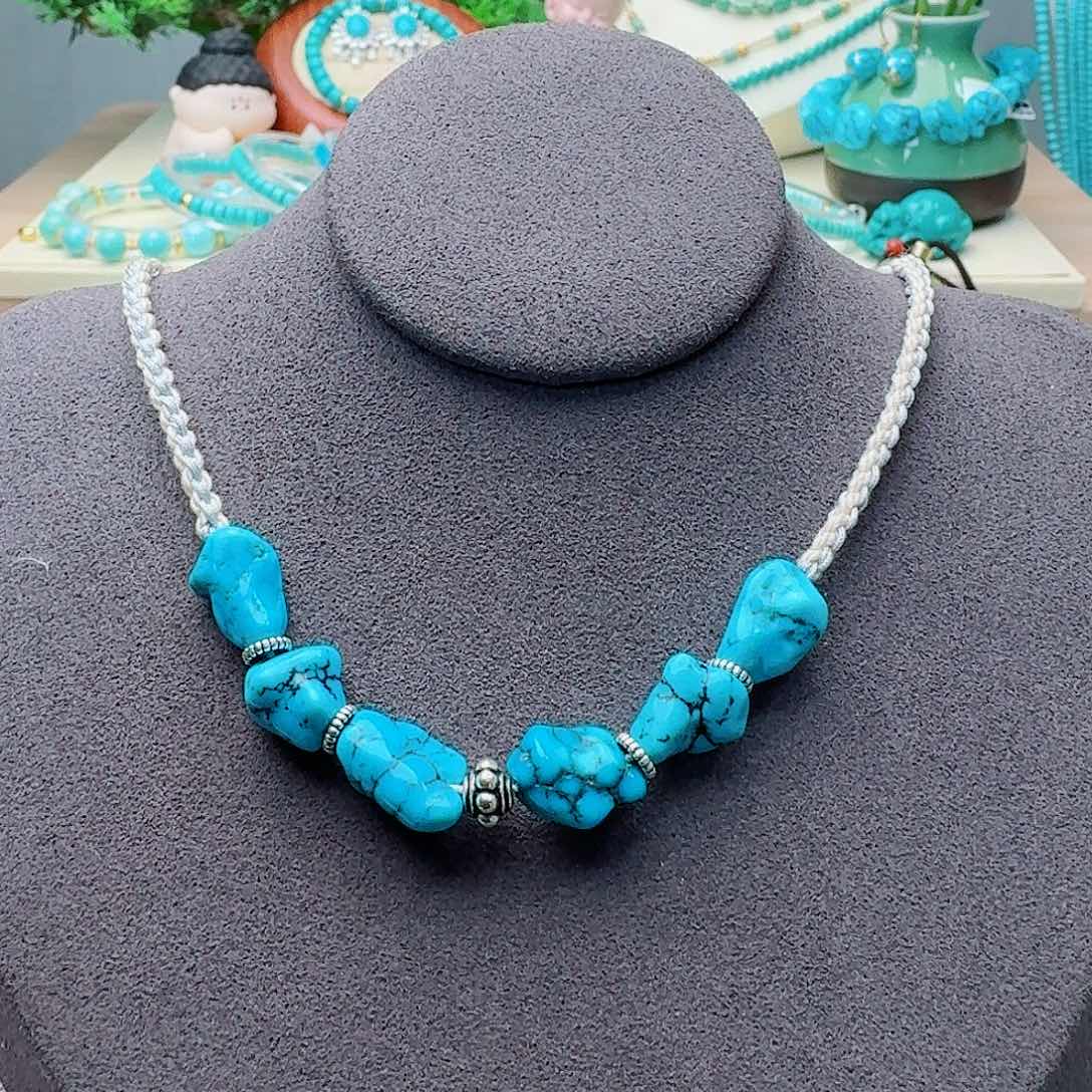 绿松石银S925镶嵌珠宝奇石