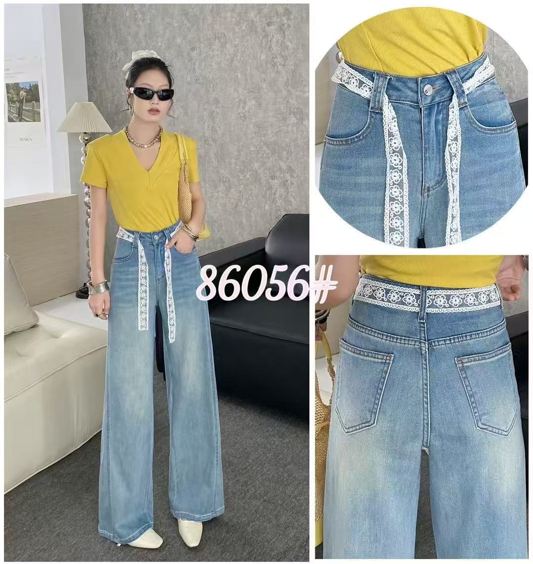 2025-春季新品女士高腰显瘦修身时尚大气薄款直筒裤【86056】尚