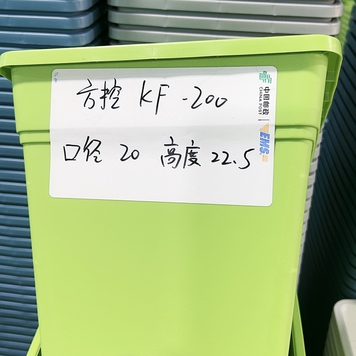 正品方盆口20高22果绿6只无托