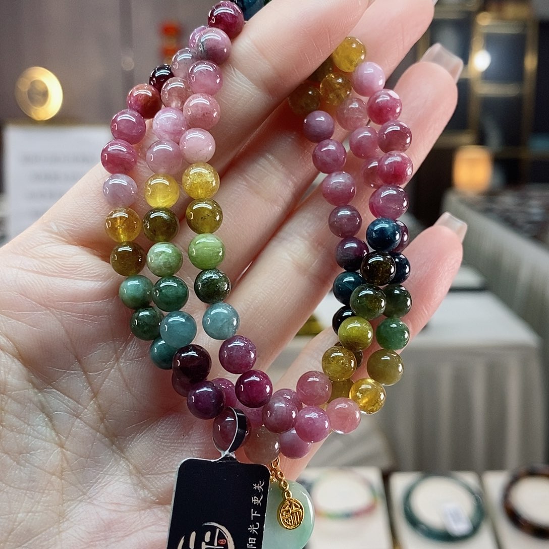 碧玺老矿碧玺三圈6+未镶嵌