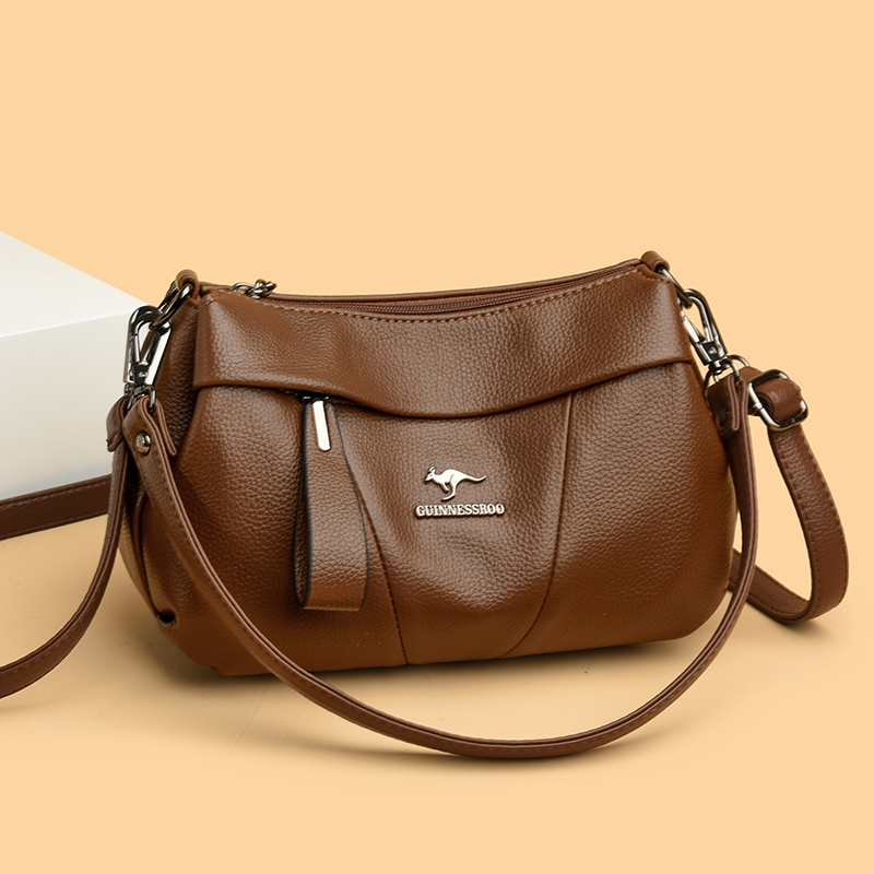 经典百搭手提斜挎包包8908-6咖色