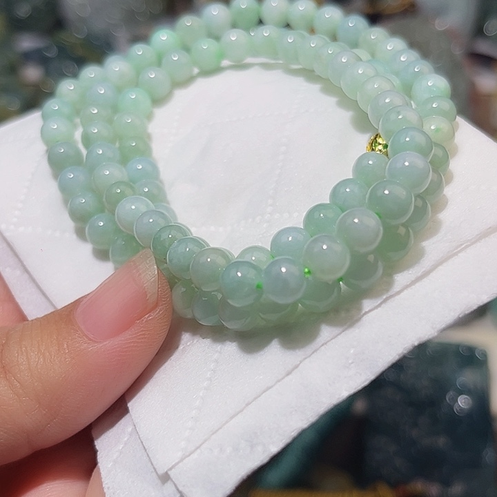 翡翠未镶嵌颈饰项链