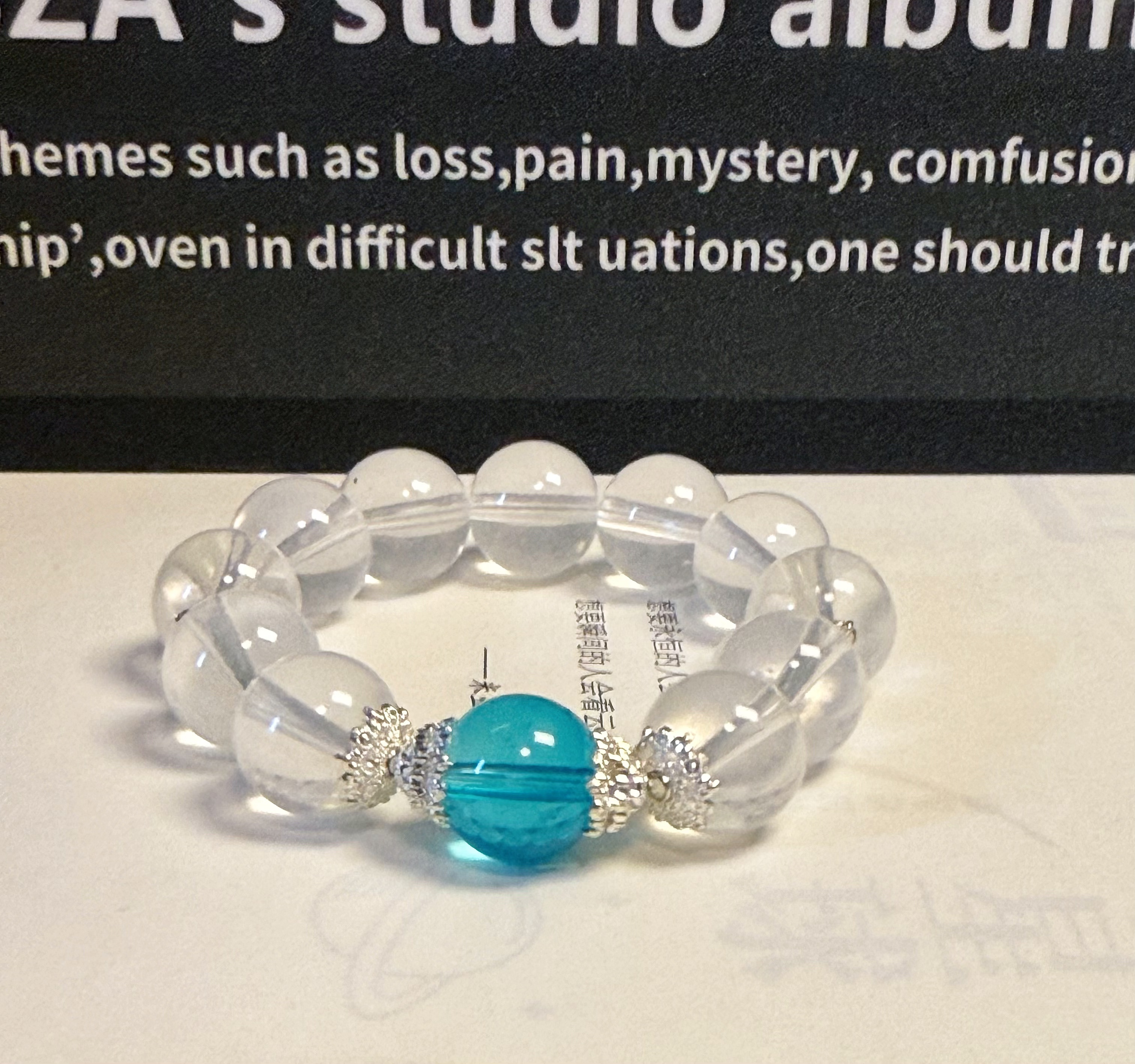 创意DIY琉璃串珠手工手串【仿水晶】少女时尚百搭复古气质小众设计