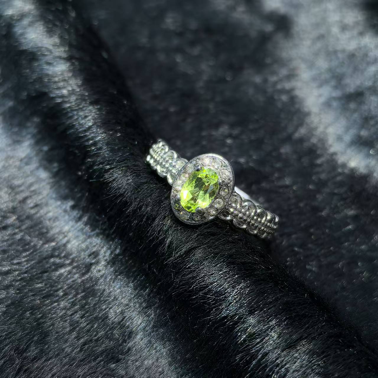 江德洋珠宝CT3833星光绿橄榄石戒指-送礼佳品