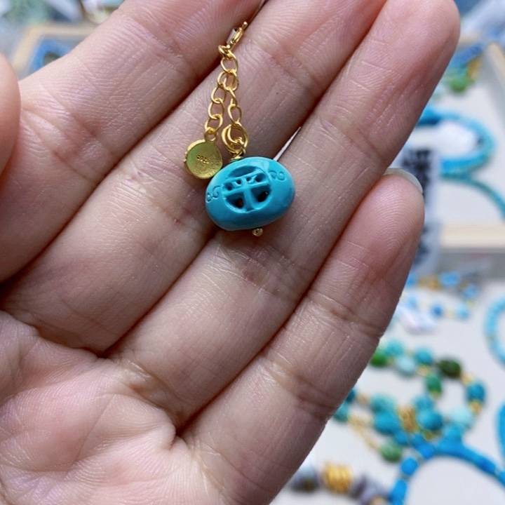 绿松石未镶嵌挂件129