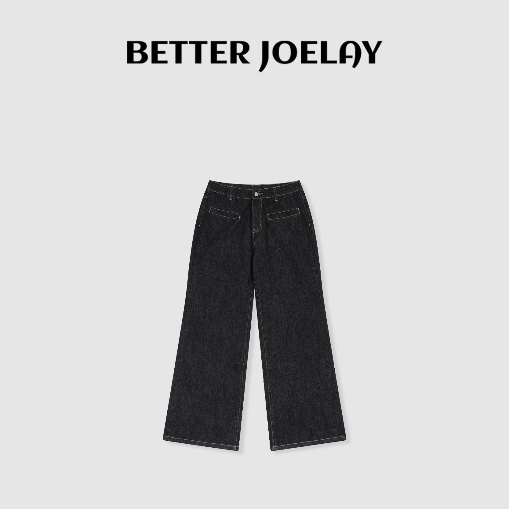 BETTERJOELAY-【挪威海岸】百搭时尚潮流休闲时尚宽松牛仔裤ZZ2058