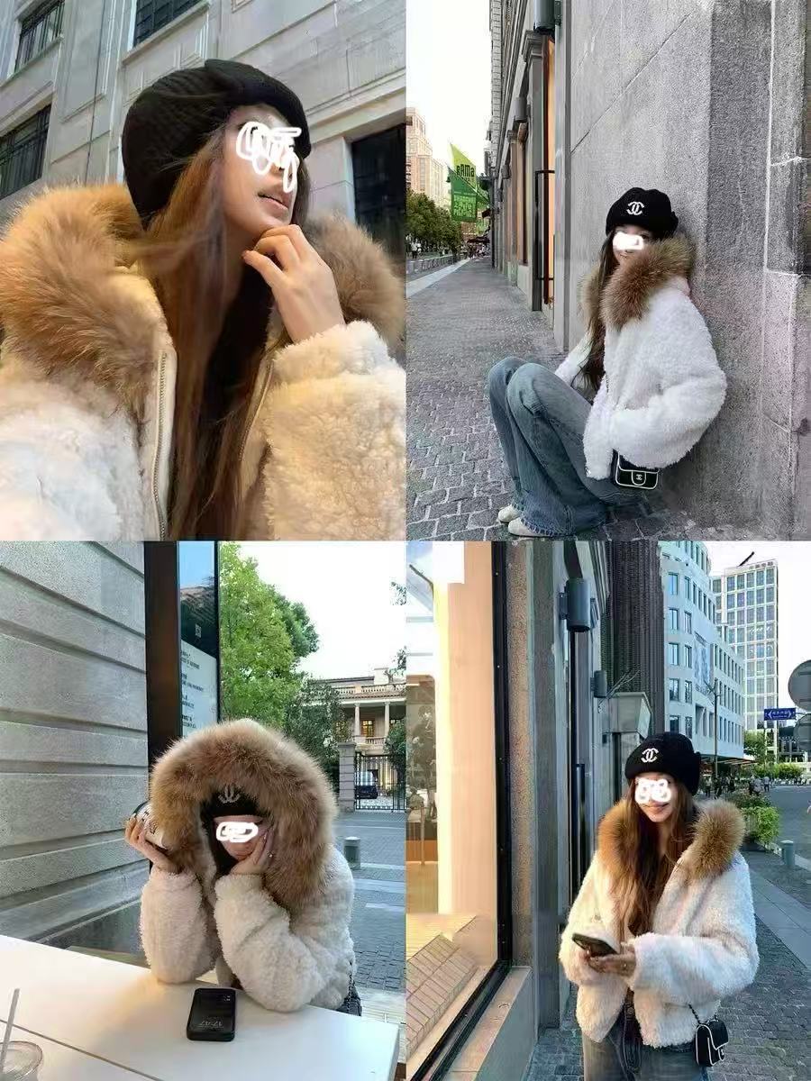 25 | 落日余晖 冬季新款慵懒风连帽环保毛毛外套