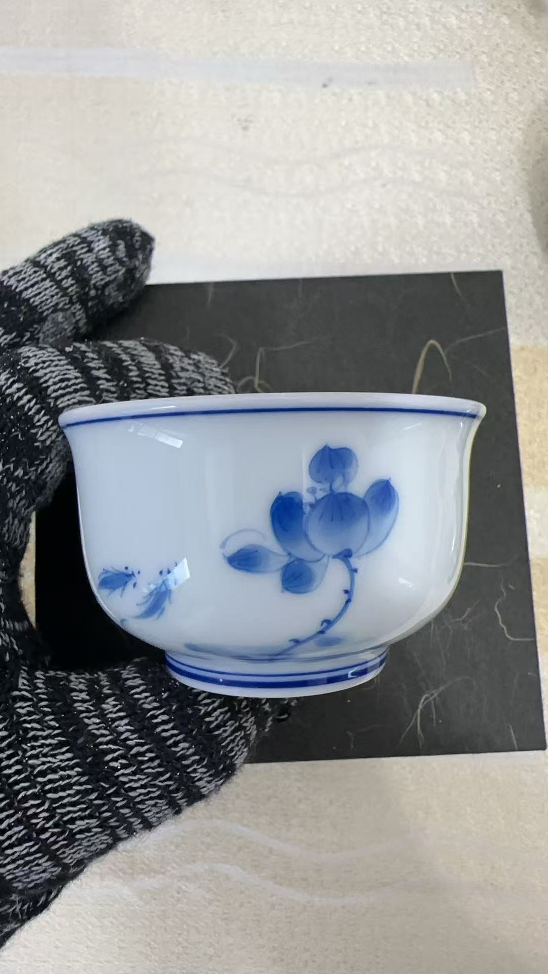 景德镇高温陶瓷荷花如是主人杯一只