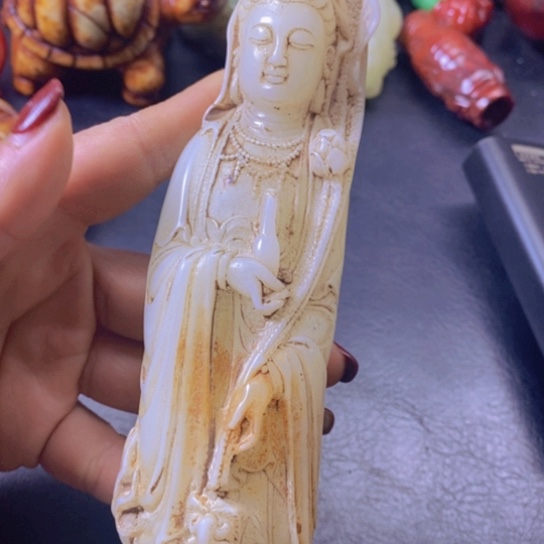 白玉菩提吊坠田****店摆件