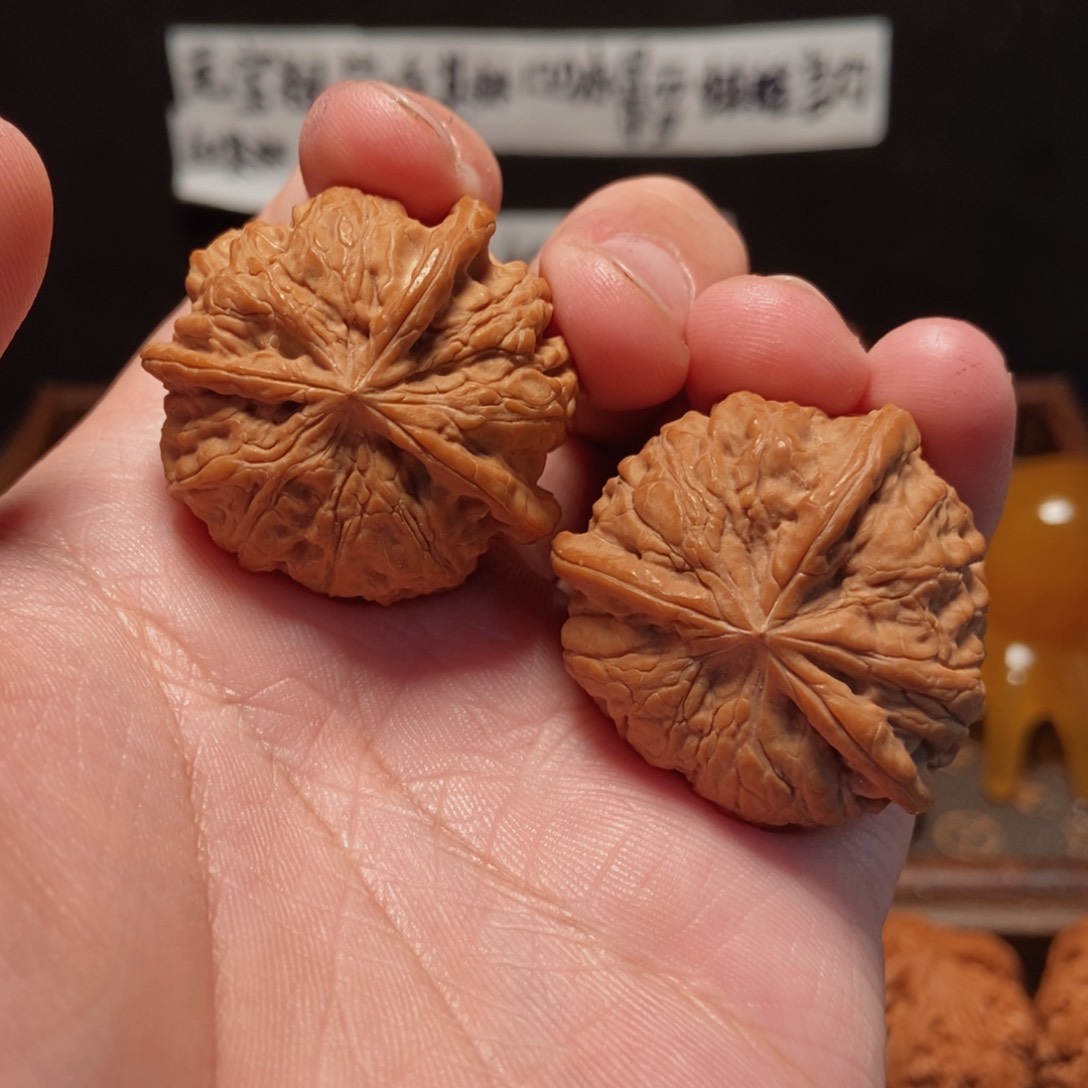 吊坠文玩核桃雨花石3麟37尺18