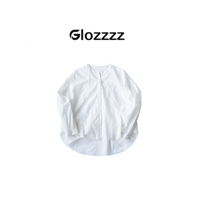 【Glozzzz】栀白冰柠 清透氧气冰川棉阔版宽松白衬衫XJ 8512