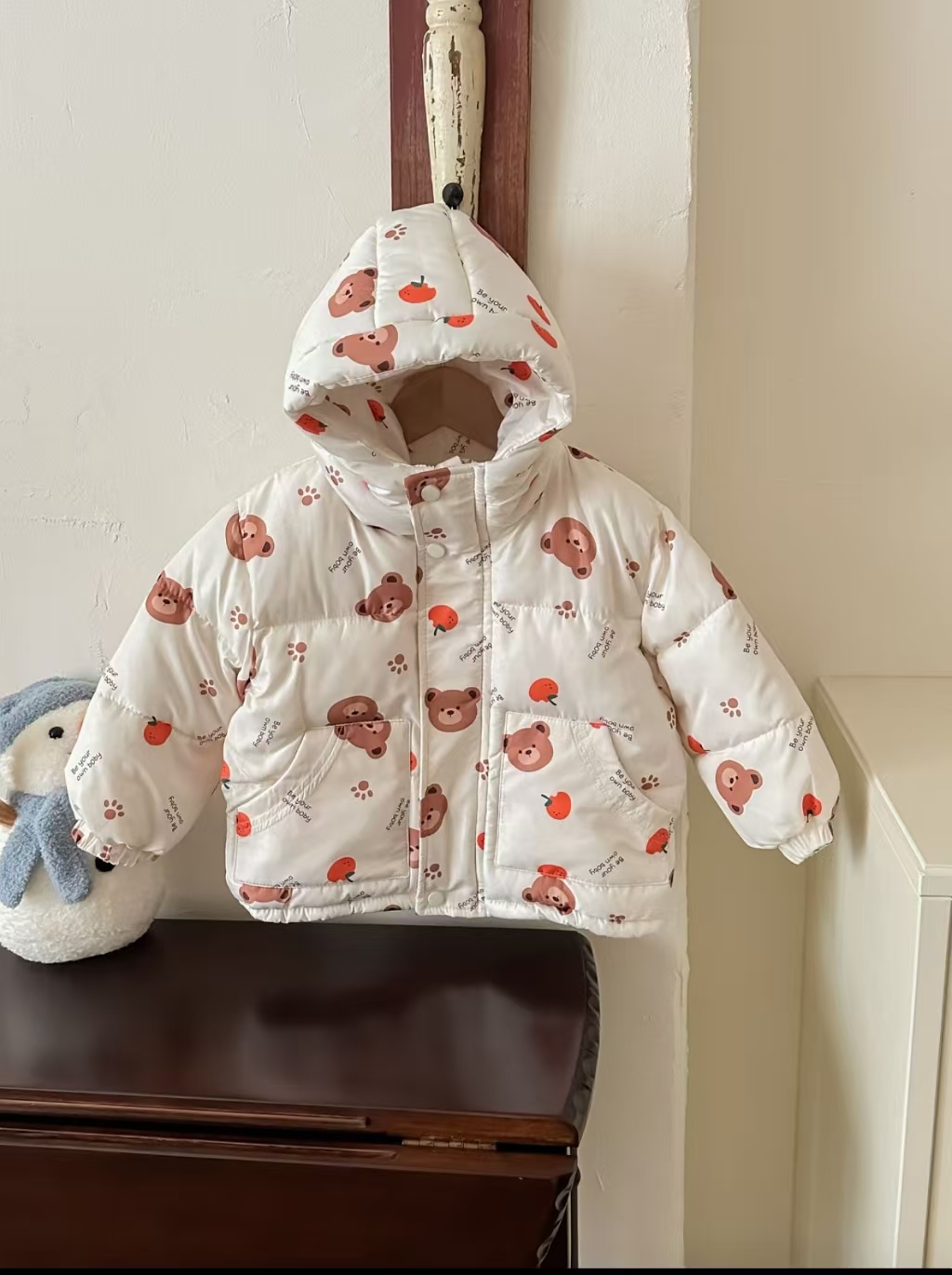 844小熊脚印棉服（以直播衣服为准）婴幼儿衣服