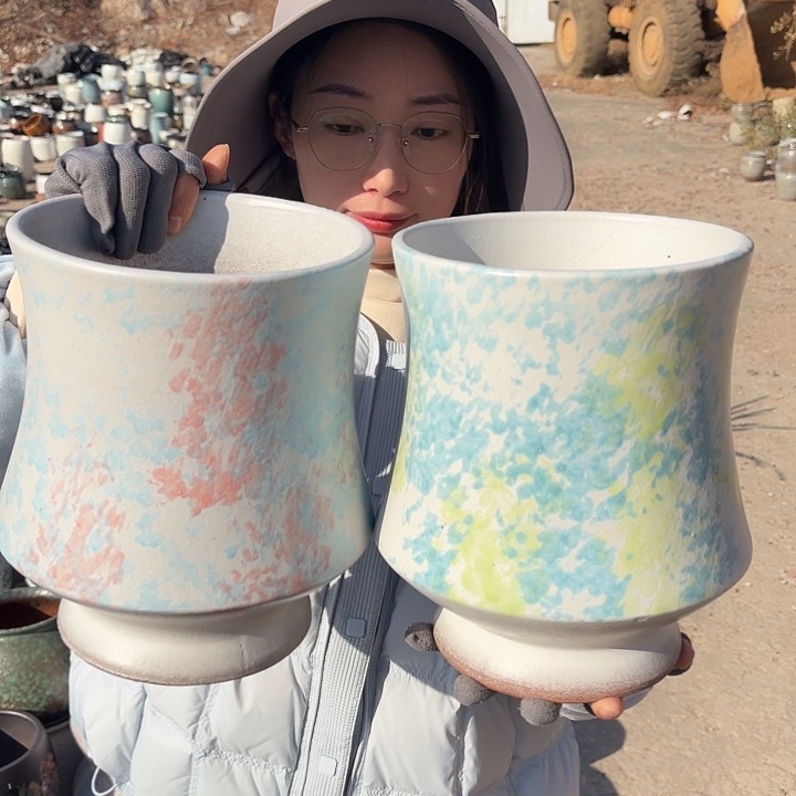 口18高24两个一组花盆