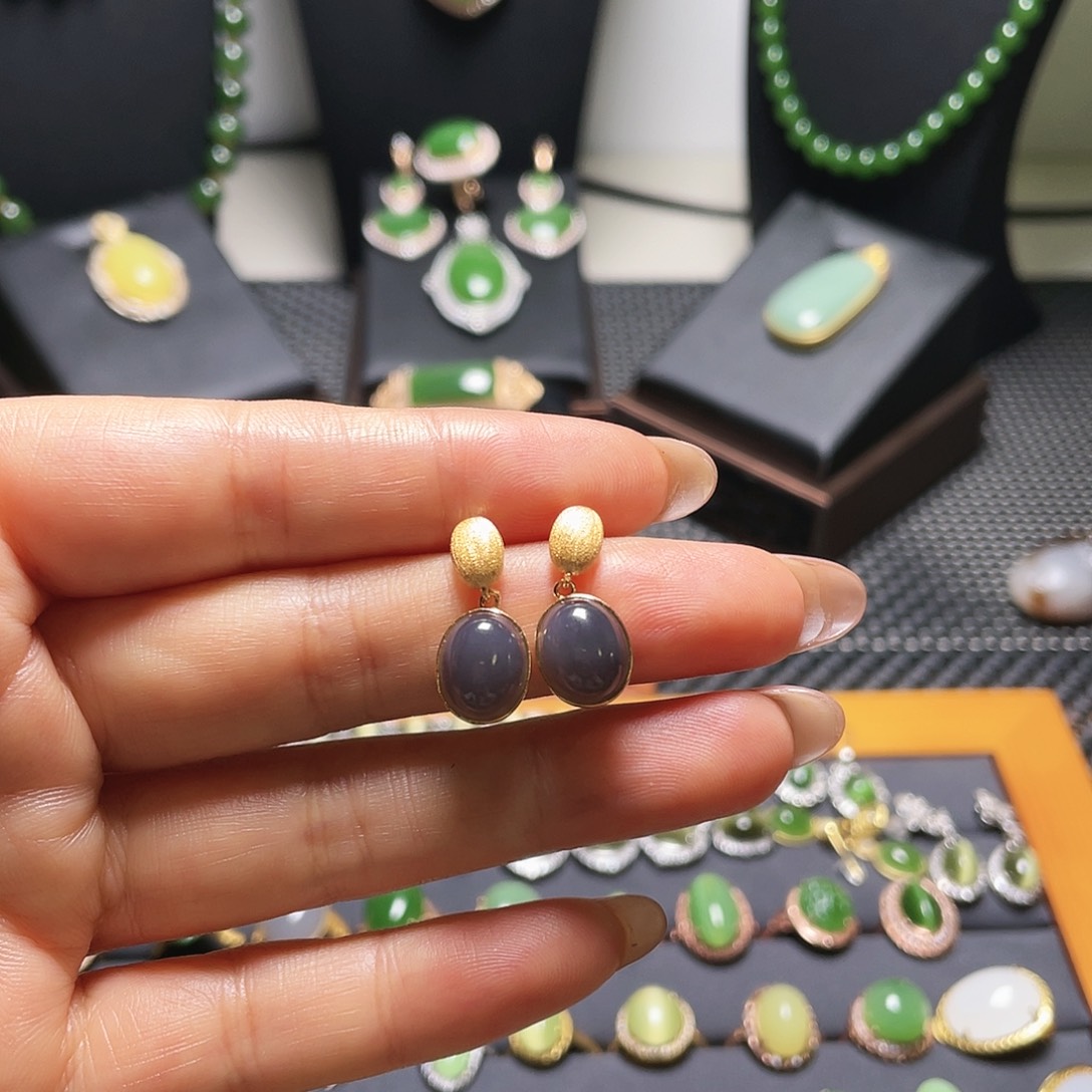 和田玉银S925镶嵌戒指