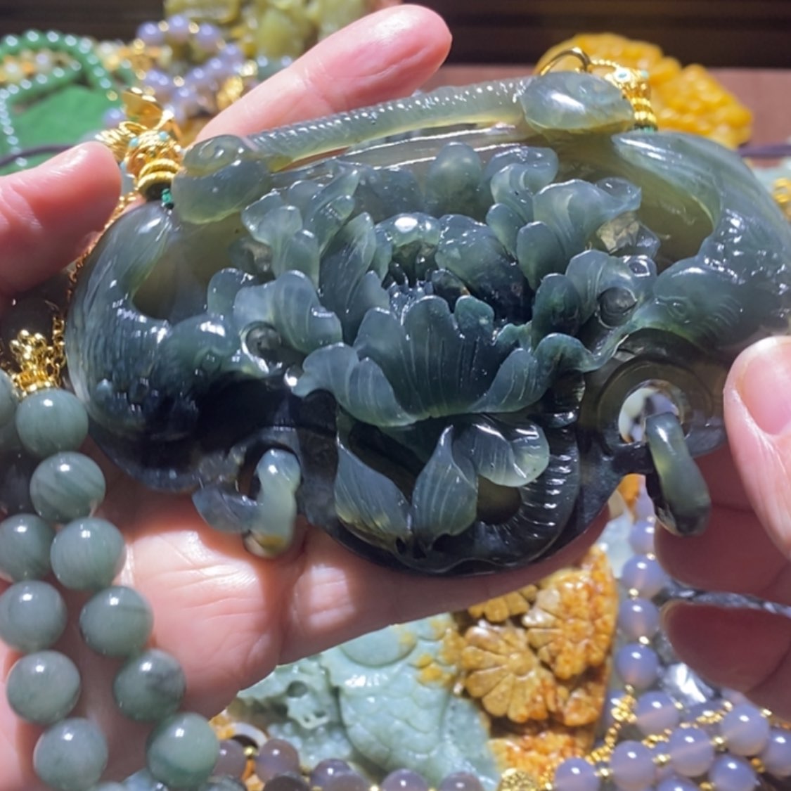 【闪购商品】岫玉毛衣链未镶嵌陈*红