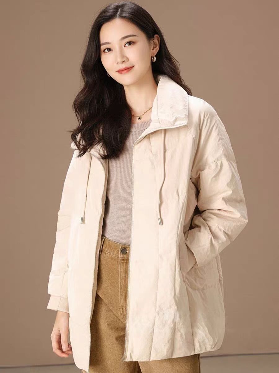 D103新款2025大码白鸭绒皮羽绒加厚新款休闲皮衣外套小个子女外套