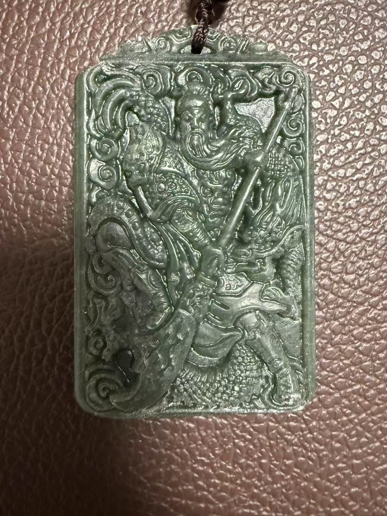 【请吃饭】请林总吃饭-----和田玉多样性发其一关公龙牌+项链 108