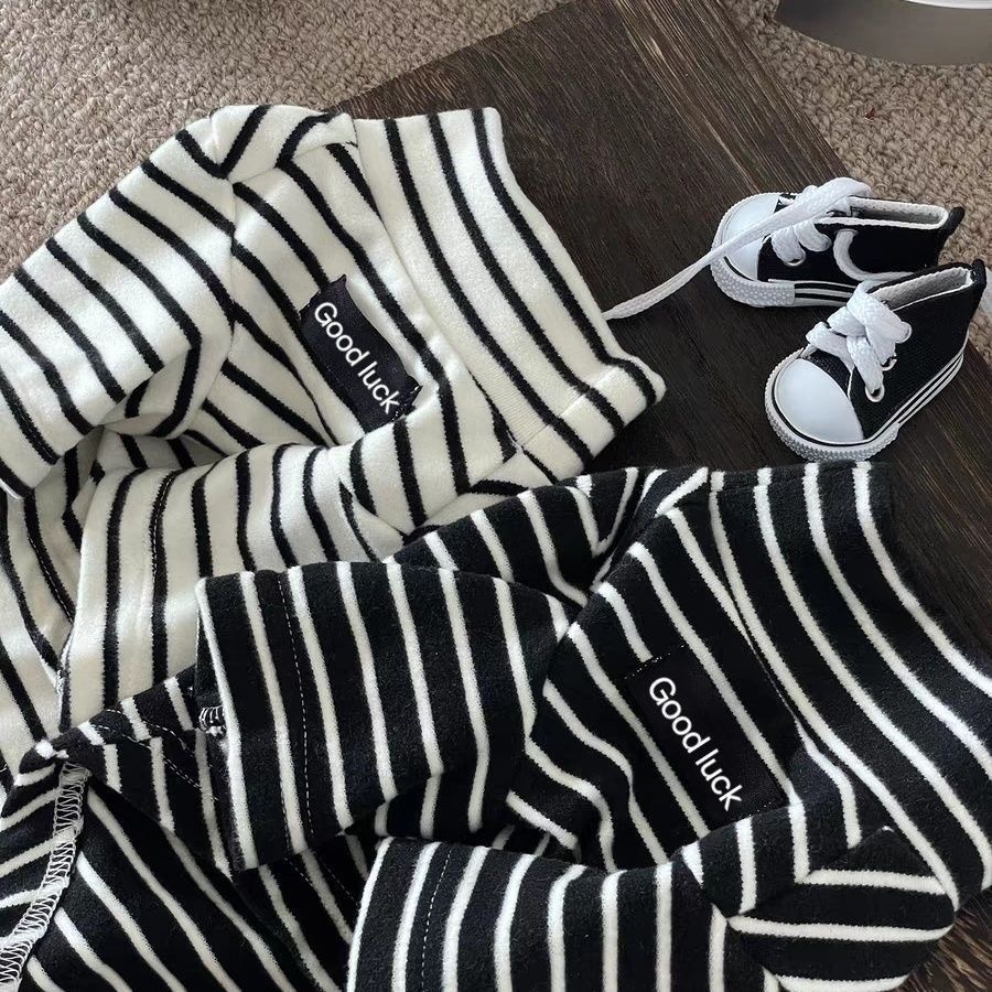 泰迪雪纳瑞条纹保暖衣秋冬宠物狗狗德绒打底衫马尔济斯比熊约克夏