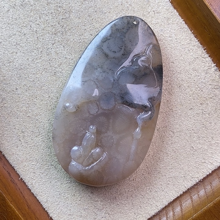 硅化玉吊坠(不含链)未镶嵌