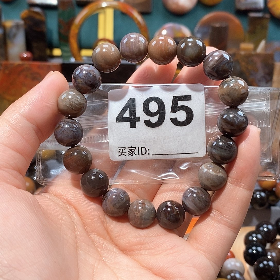 硅化玉天然北票硅化玉手串未镶嵌天然北票硅化玉手串