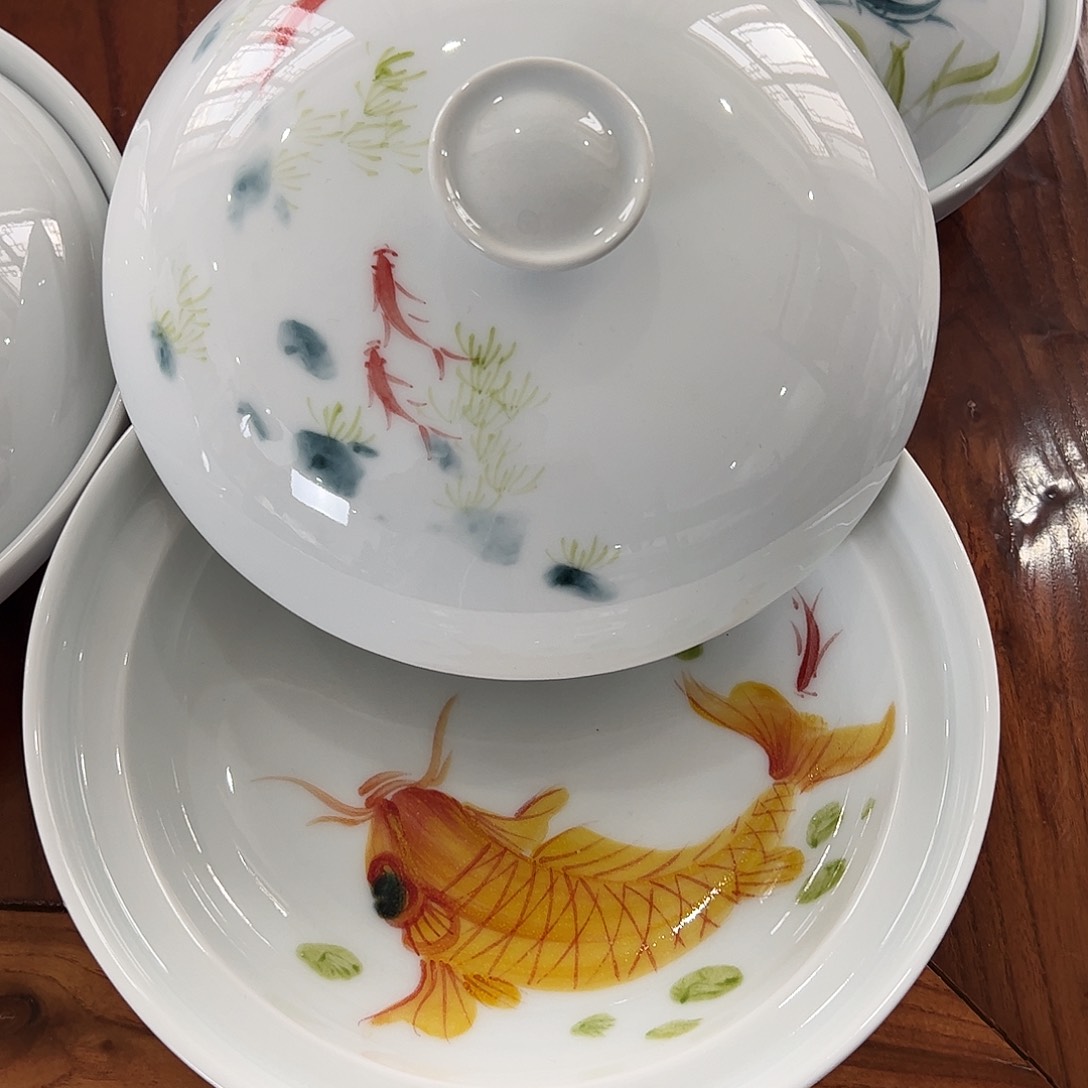 瓷片景德镇陶瓷手工手绘制作