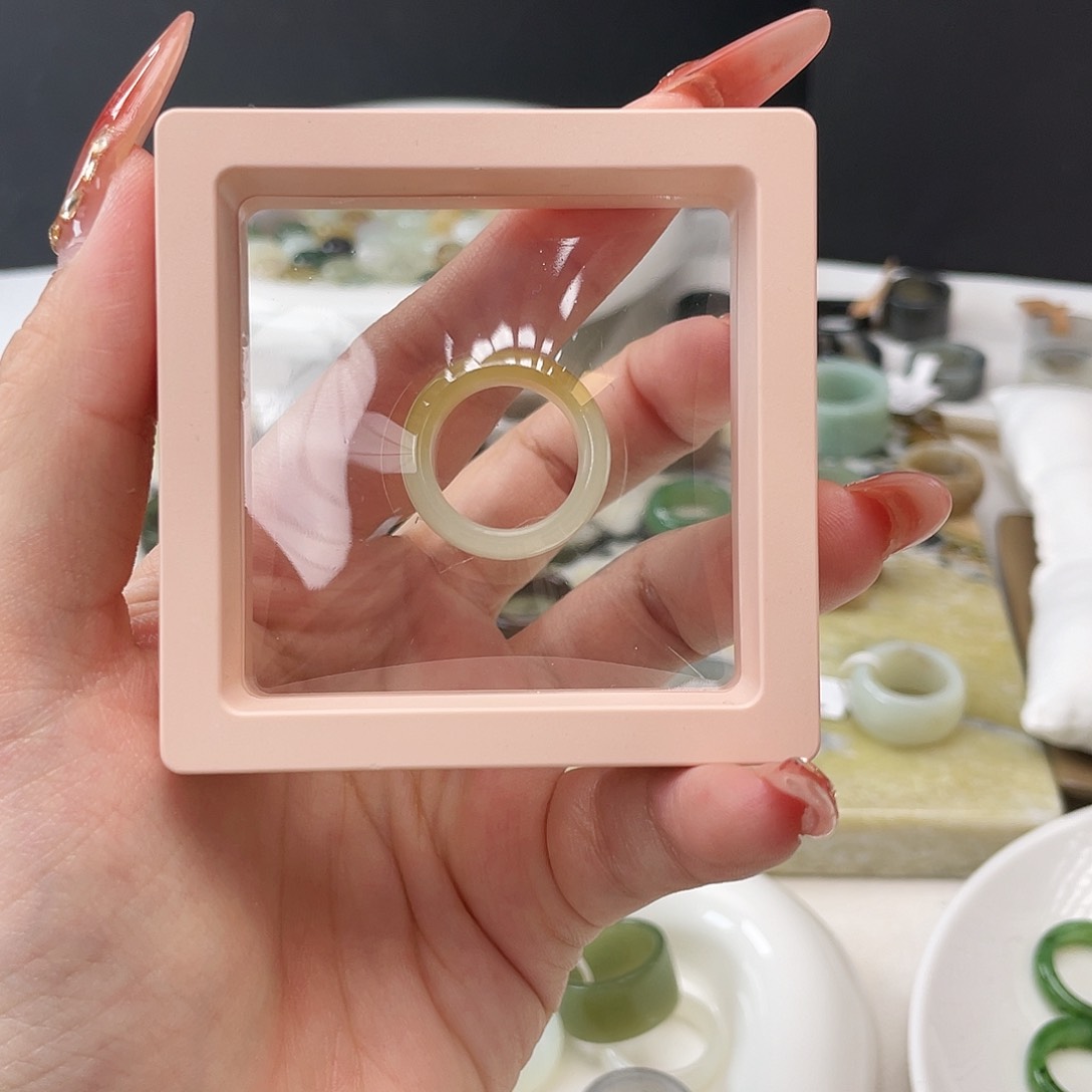 上****和田玉（碧玉）戒指未镶嵌17 一口金糖不退换 16.4