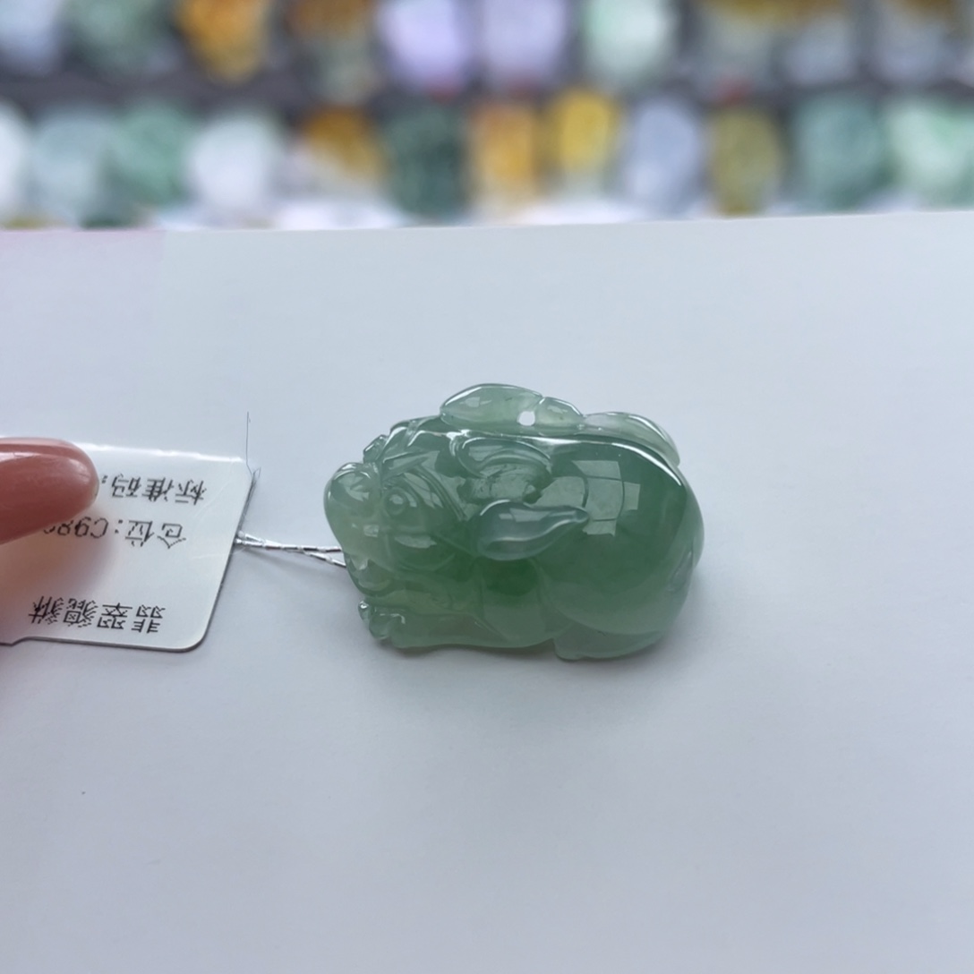 翡翠颈饰未镶嵌貔貅