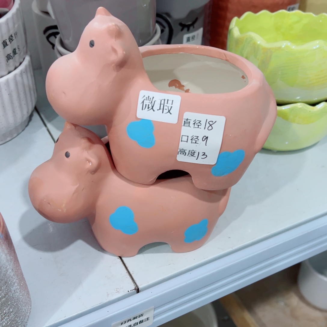 有孔，陶瓷花盆满10米包邮发货