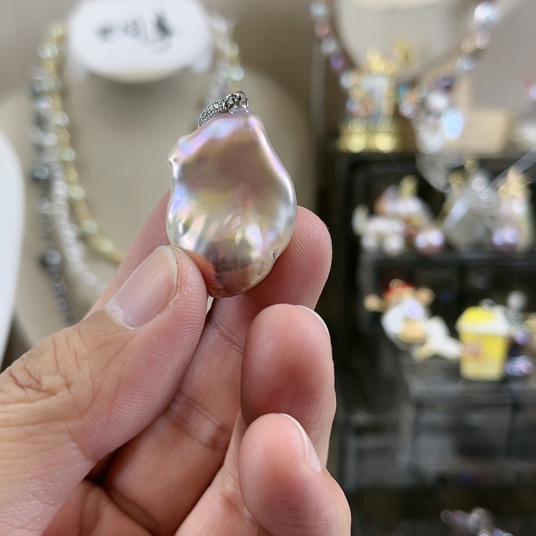 淡水珍珠吊坠(不含链)未镶嵌暖****【纯恬】