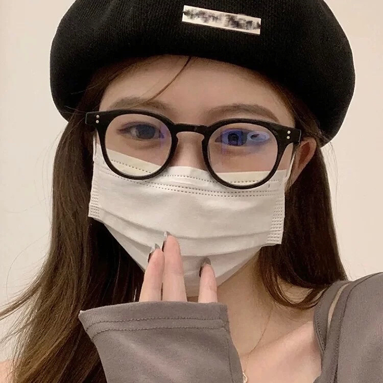milannn黑框近视眼镜女素颜小框可配度数高度数防蓝光眼镜