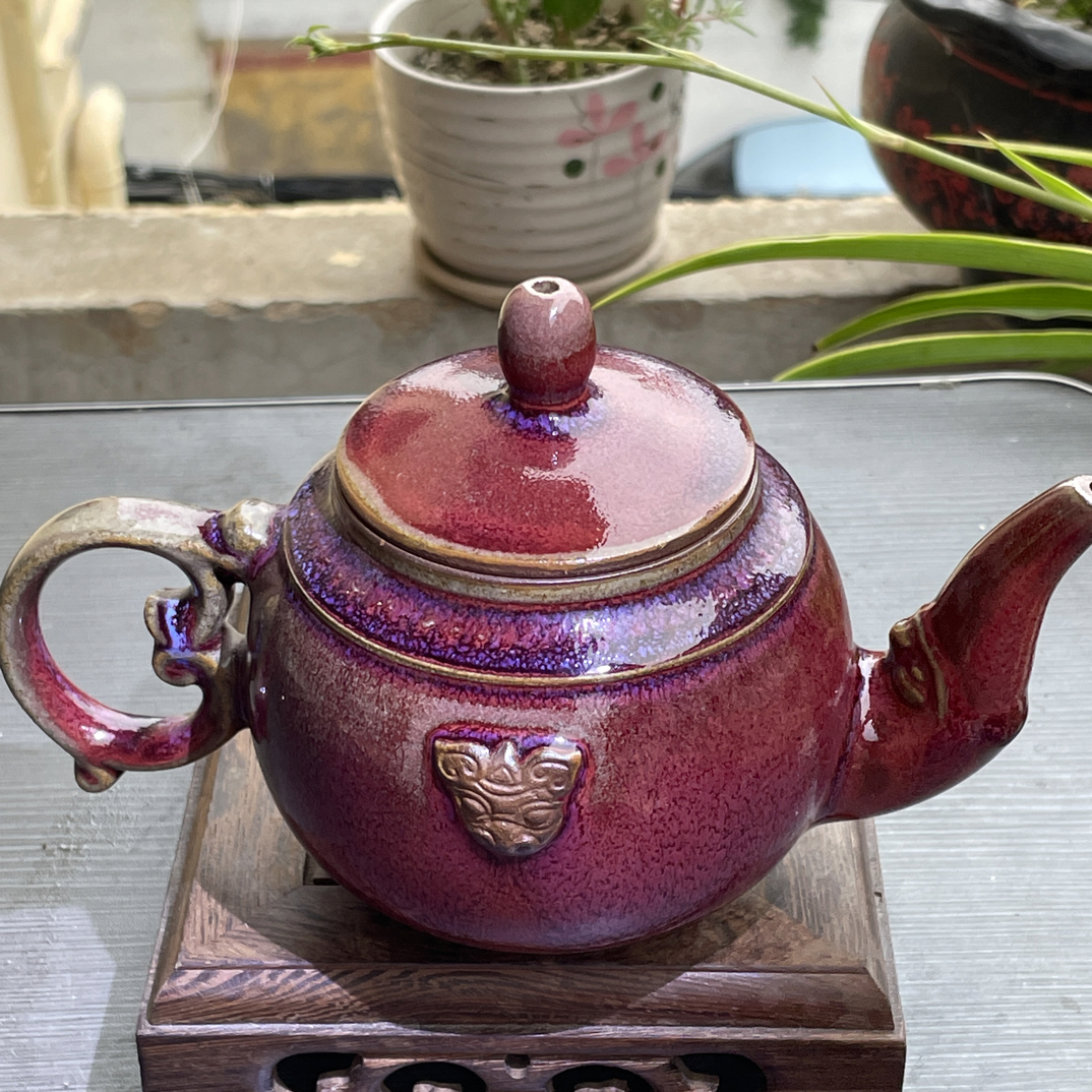 中国神垕钧瓷全手工茶壶300cc 