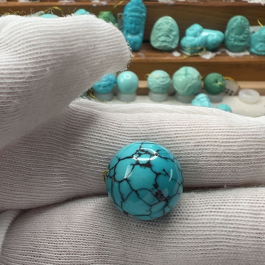 绿松石圆珠 未镶嵌